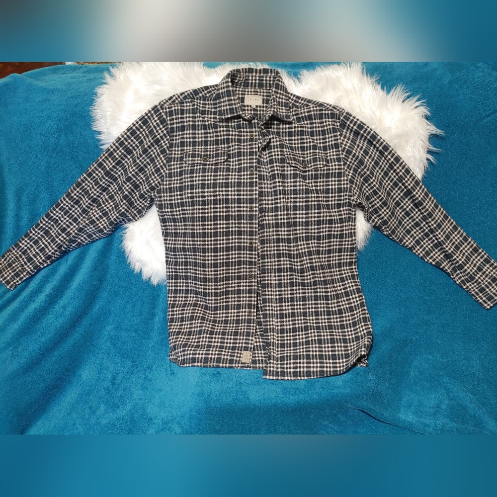 J.A.C.H.S Vintage Multi-Color Green Long Sleeve Flannel Shirt Tall Size Large